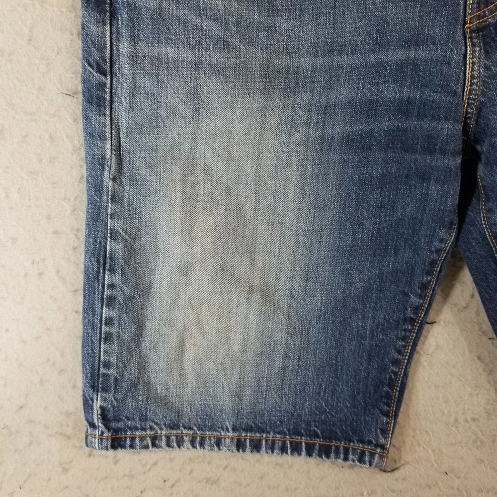 Levi's 569 shorts men's 33x12 relaxed fit blue denim‎ retro